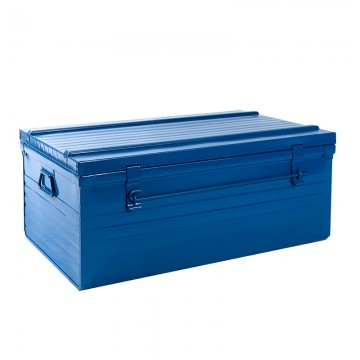 Malle cantine métallique 61 litres bleu